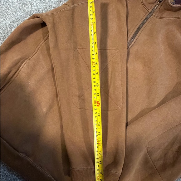 Vintage Kodiak Xtreme Workwear Brown Quarter Zip Pullover Fleece Lined Canada L - Picture 8 of 10